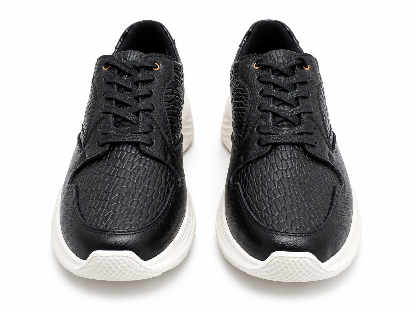 Tenis Génesis negro en cuero