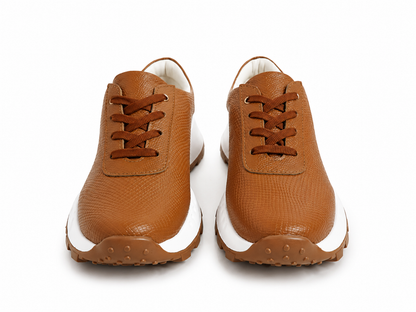 Tenis Sierra miel en cuero