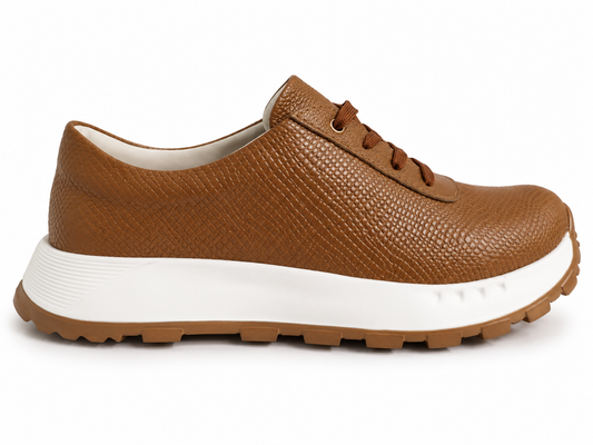 Tenis Sierra miel en cuero