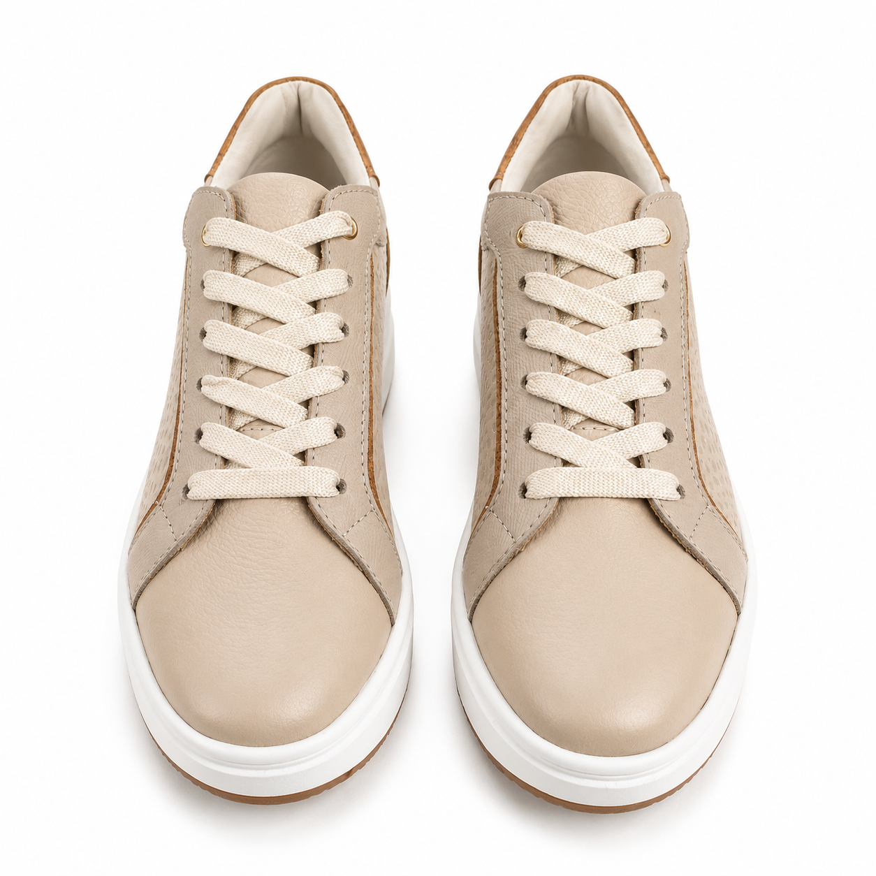 Tenis Sahara avena en cuero