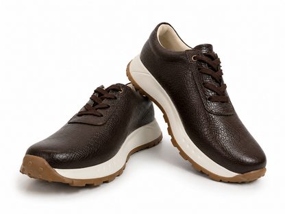 Tenis Sierra chocolate en cuero