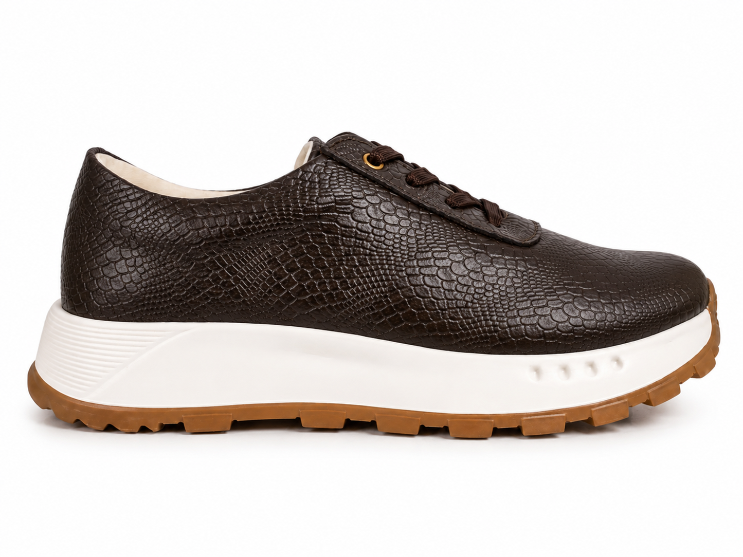 Tenis Sierra chocolate en cuero