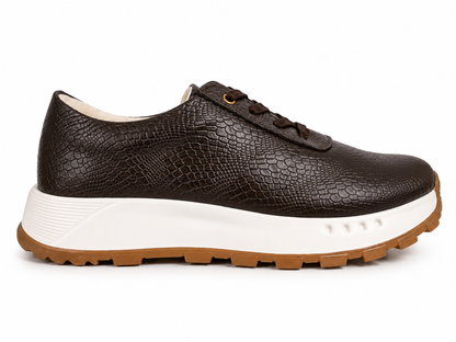 Tenis Sierra chocolate en cuero