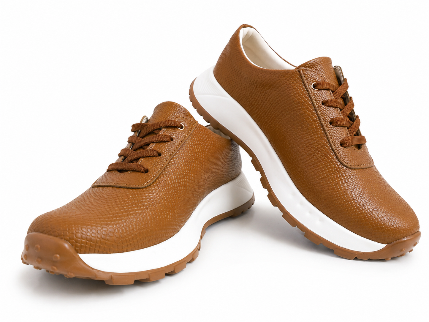 Tenis Sierra miel en cuero
